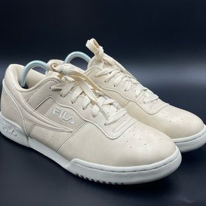 FILA Original Fitness Distressed Shoes Beige Mens Low Top 1FM00136-213